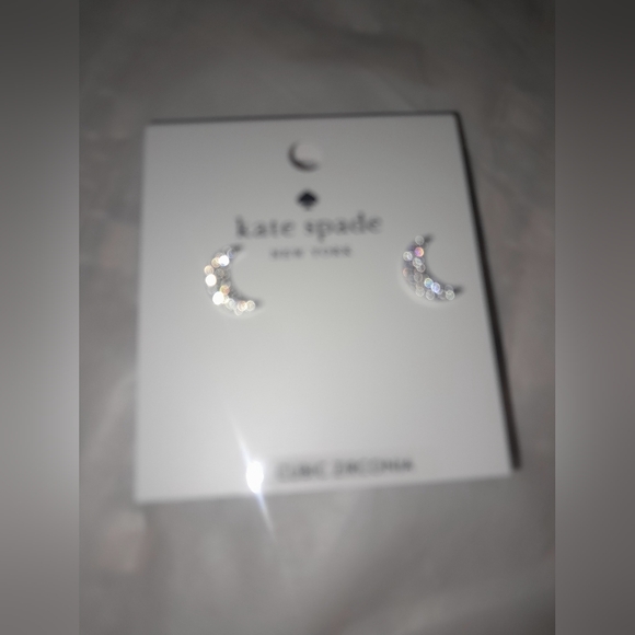 New Kate Spade Moon Earrings NWT - Picture 3 of 6
